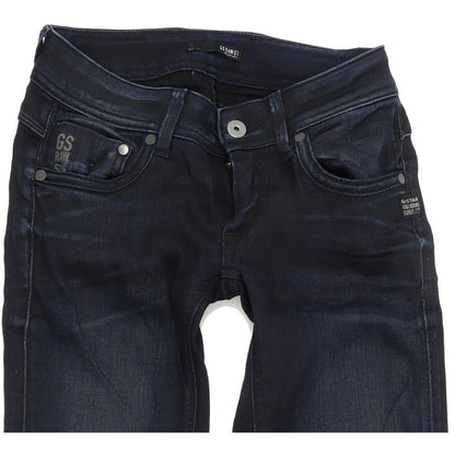 G-Star Attacc Women Blue Straight Regular Stretch Jeans W25 L28