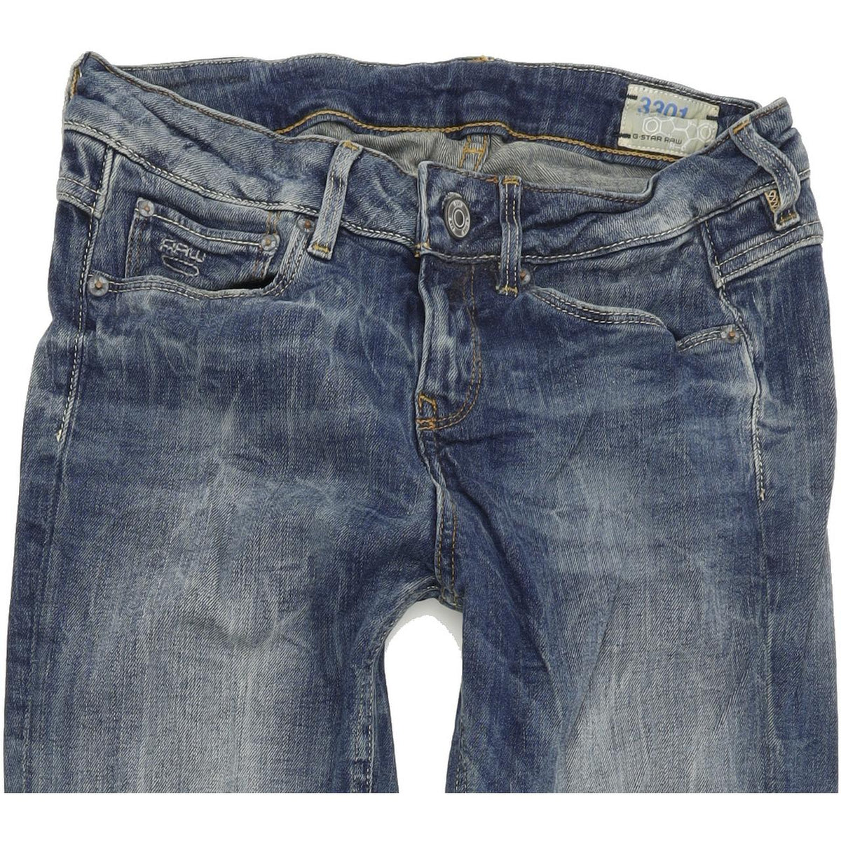 G-Star 3301 Contour  Women Blue Skinny Slim Stretch Jeans W28 L34