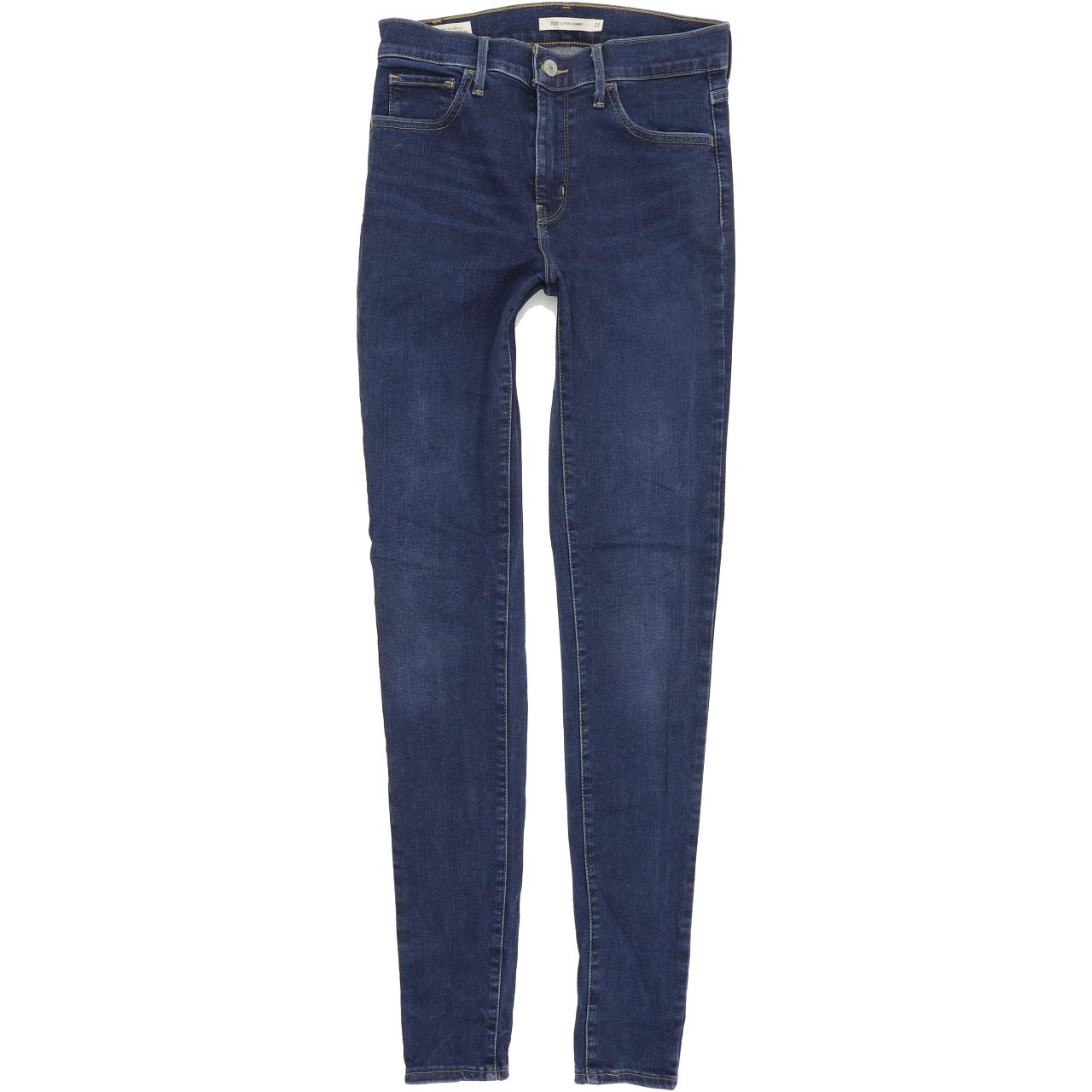 Levi's 720 Super Women Blue Skinny Slim Stretch Jeans W27 L32