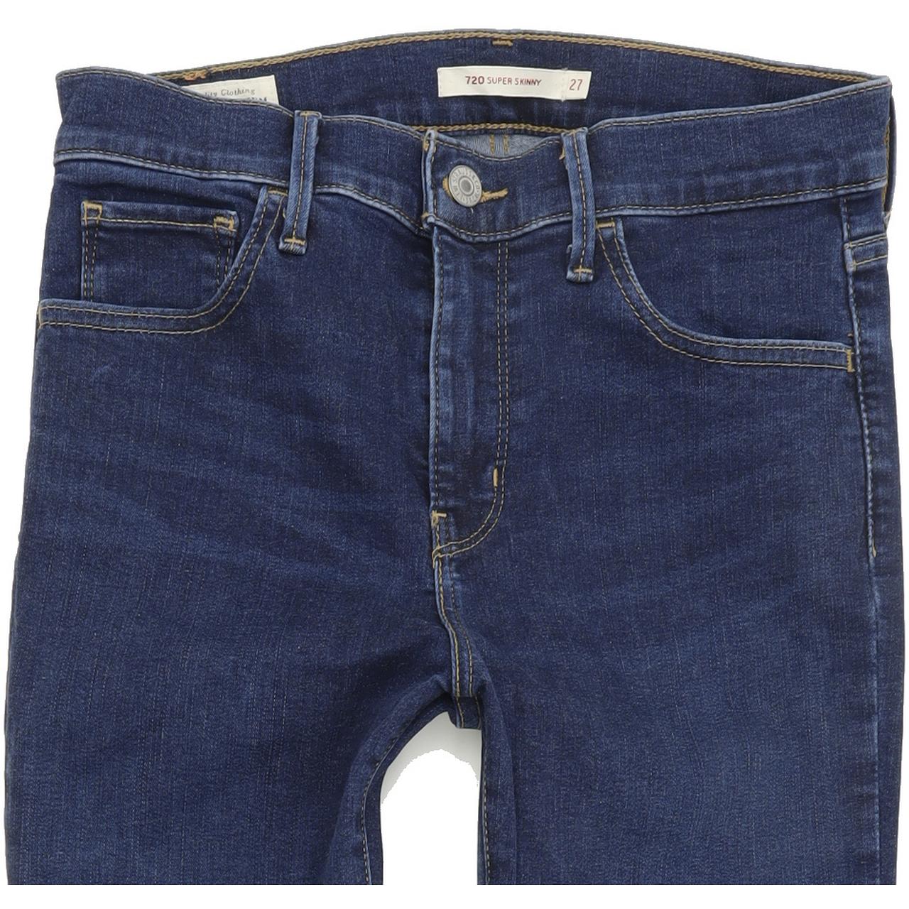 Levi's 720 Super Women Blue Skinny Slim Stretch Jeans W27 L32