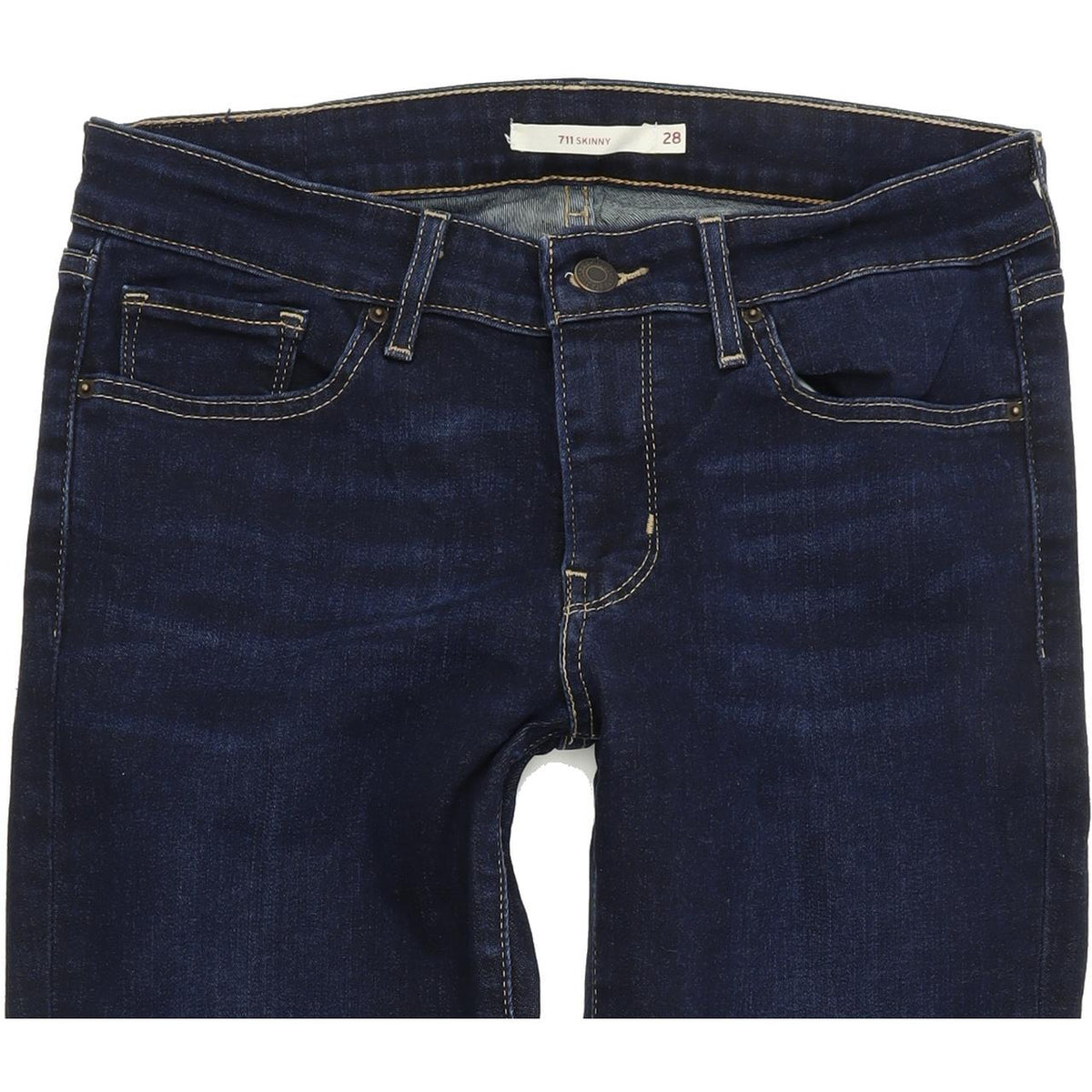 Levi's 711 Women Blue Skinny Slim Stretch Jeans W28 L30