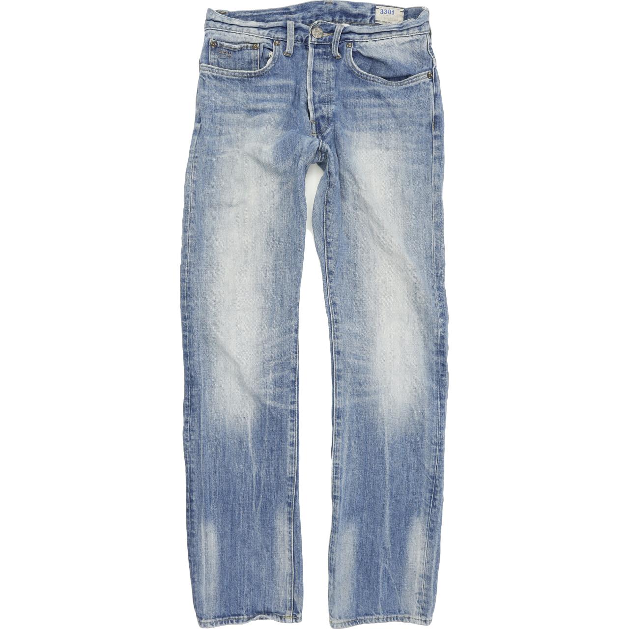 G-Star 3301 Men Blue Straight Regular Jeans W31 L33