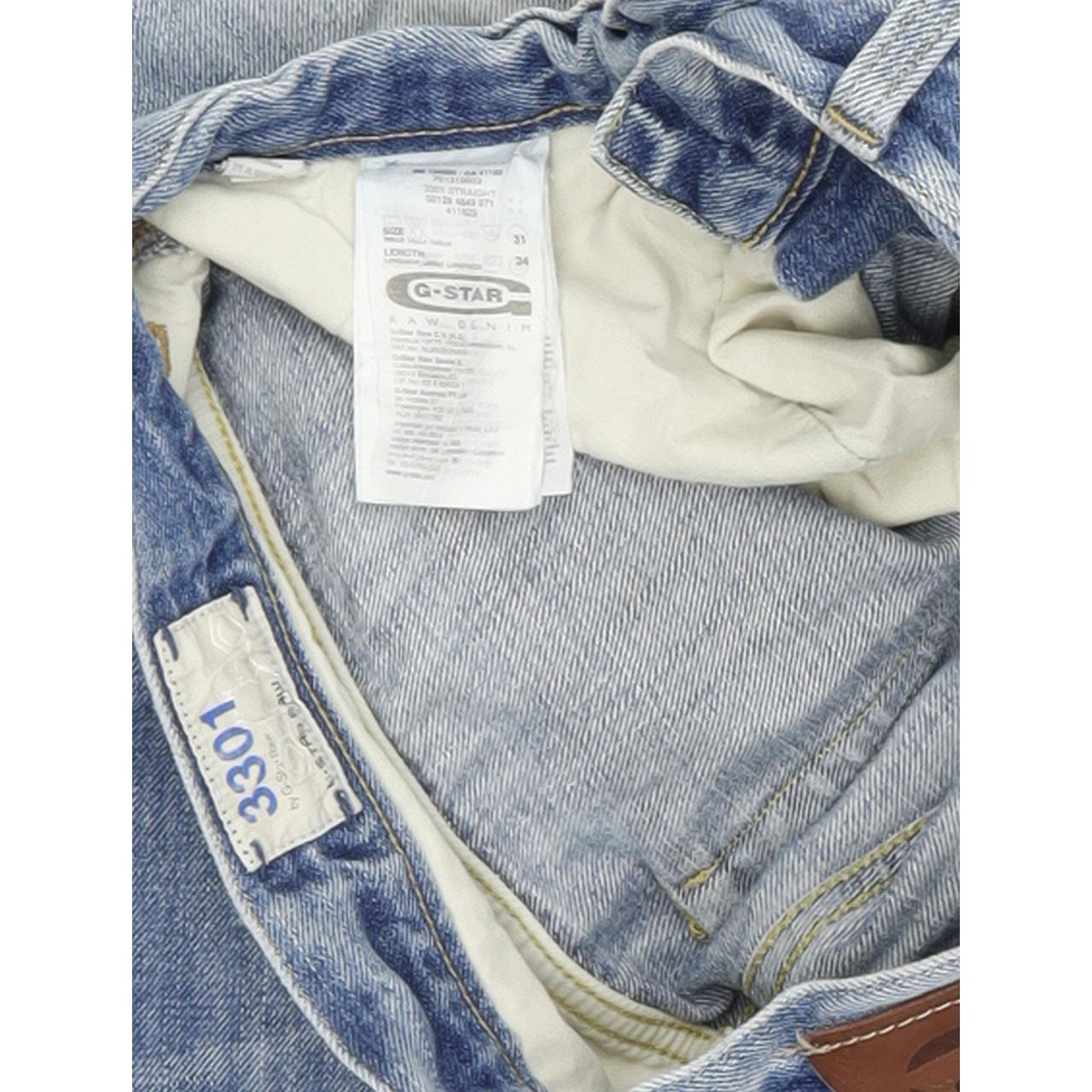G-Star 3301 Men Blue Straight Regular Jeans W31 L33