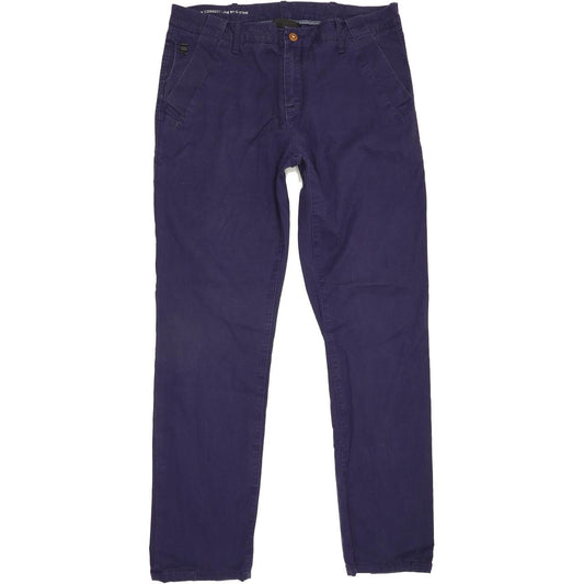 G-Star Bronson Women Navy Tapered Loose Chino Stretch Jeans W32 L30