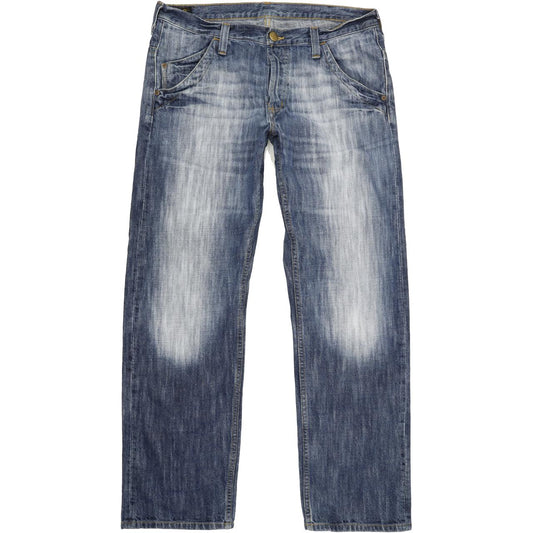 Lee Ripley 3-Needle Men Blue Straight Regular Jeans W36 L32