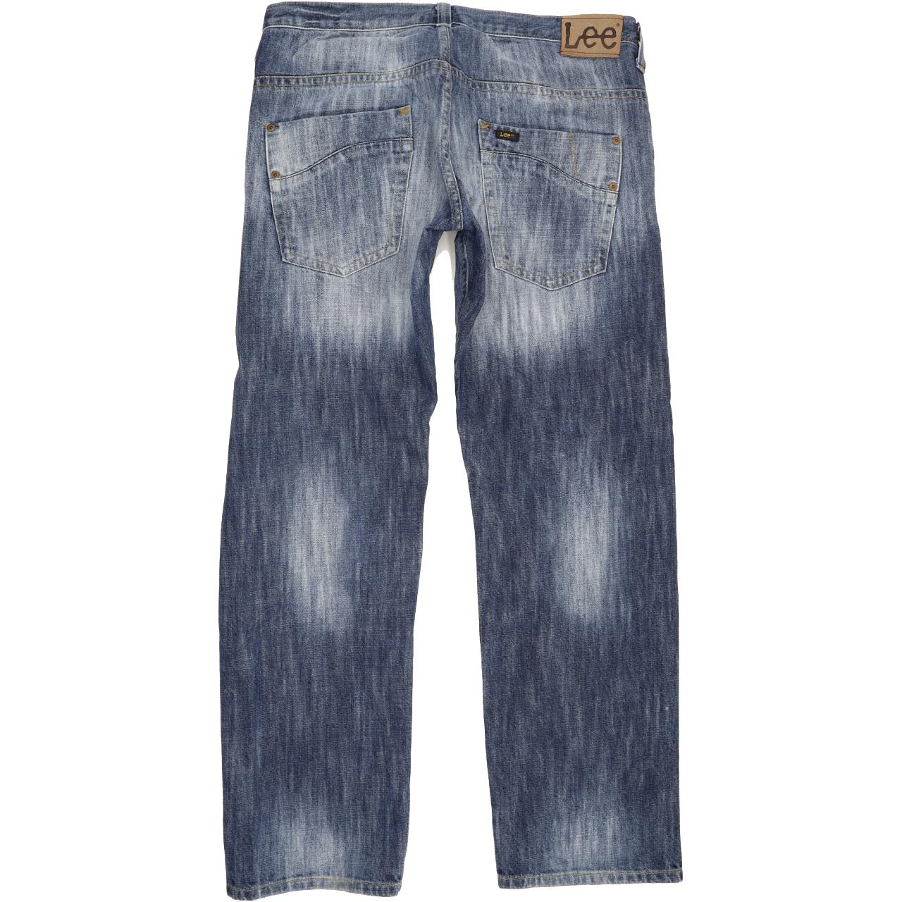 Lee Ripley 3-Needle Men Blue Straight Regular Jeans W36 L32