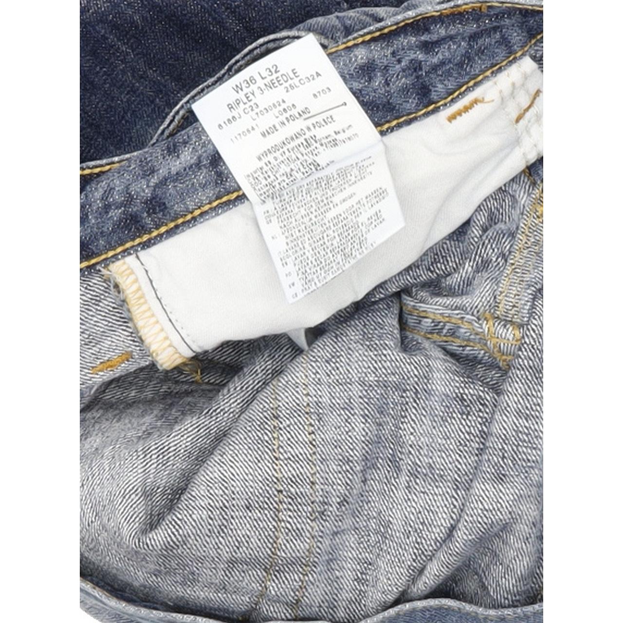 Lee Ripley 3-Needle Men Blue Straight Regular Jeans W36 L32