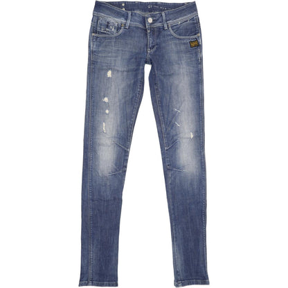 G-Star Fender Women Blue Skinny Slim Stretch Jeans W29 L35