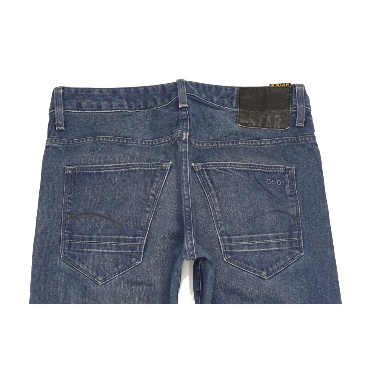 G-Star Morris Men Blue Straight Slim Jeans W31 L32