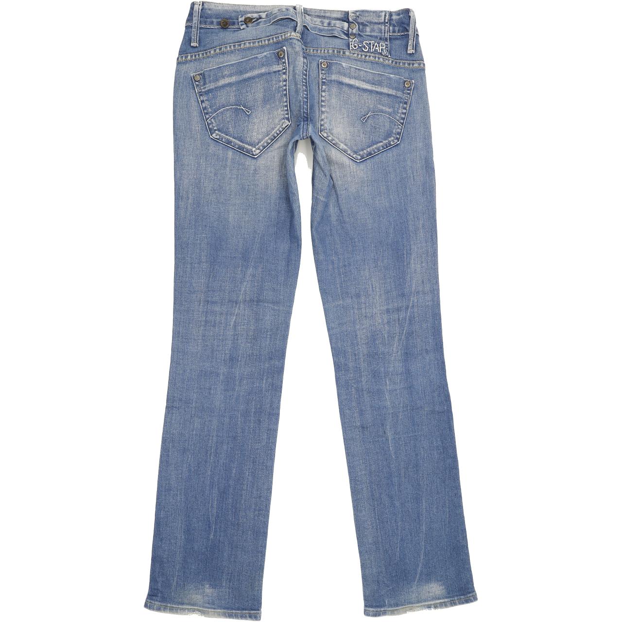 G-Star Midge Women Blue Straight Slim Stretch Jeans W29 L31
