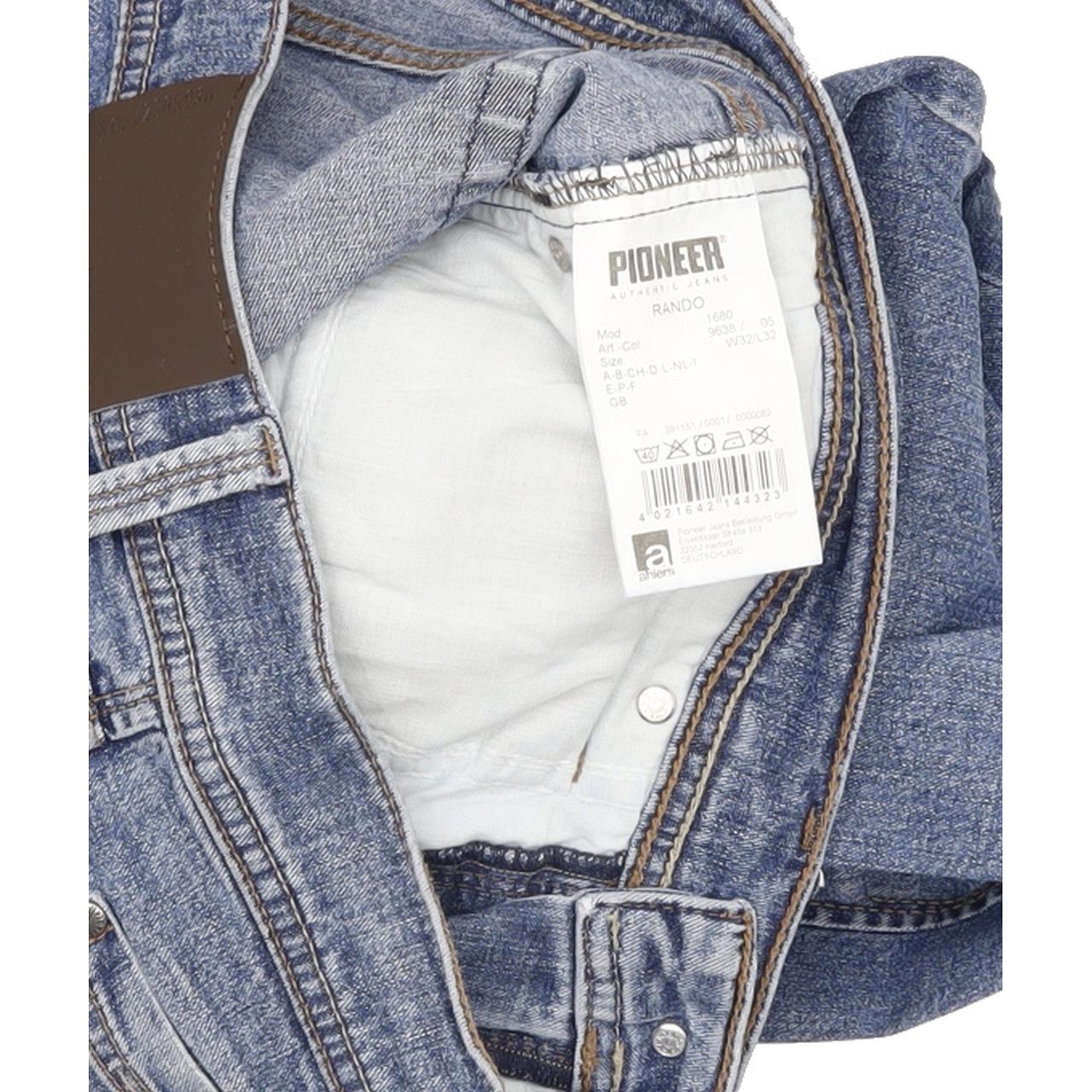 Pioneer Rando Men Blue Straight Regular Stretch Jeans W32 L32