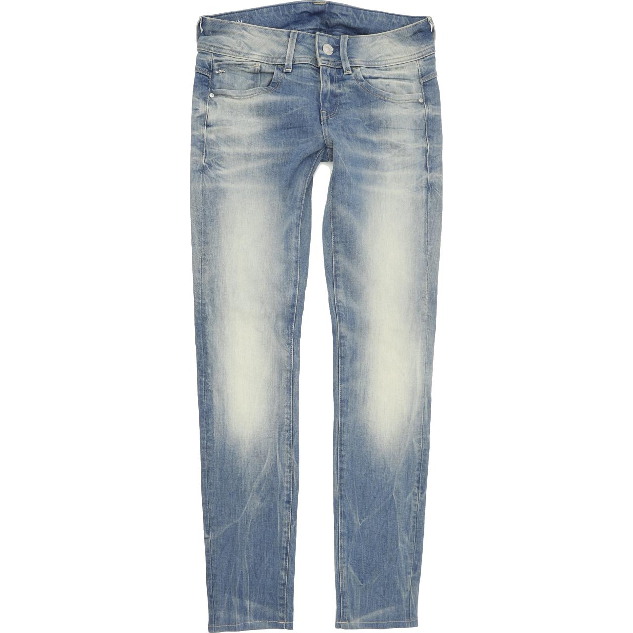 G-Star Lynn Mid Women Blue Skinny Slim Stretch Jeans W27 L32