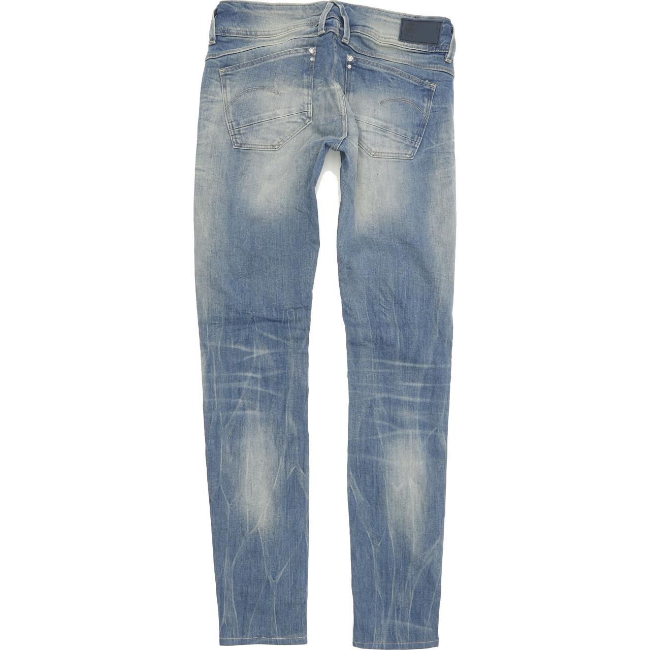 G-Star Lynn Mid Women Blue Skinny Slim Stretch Jeans W27 L32