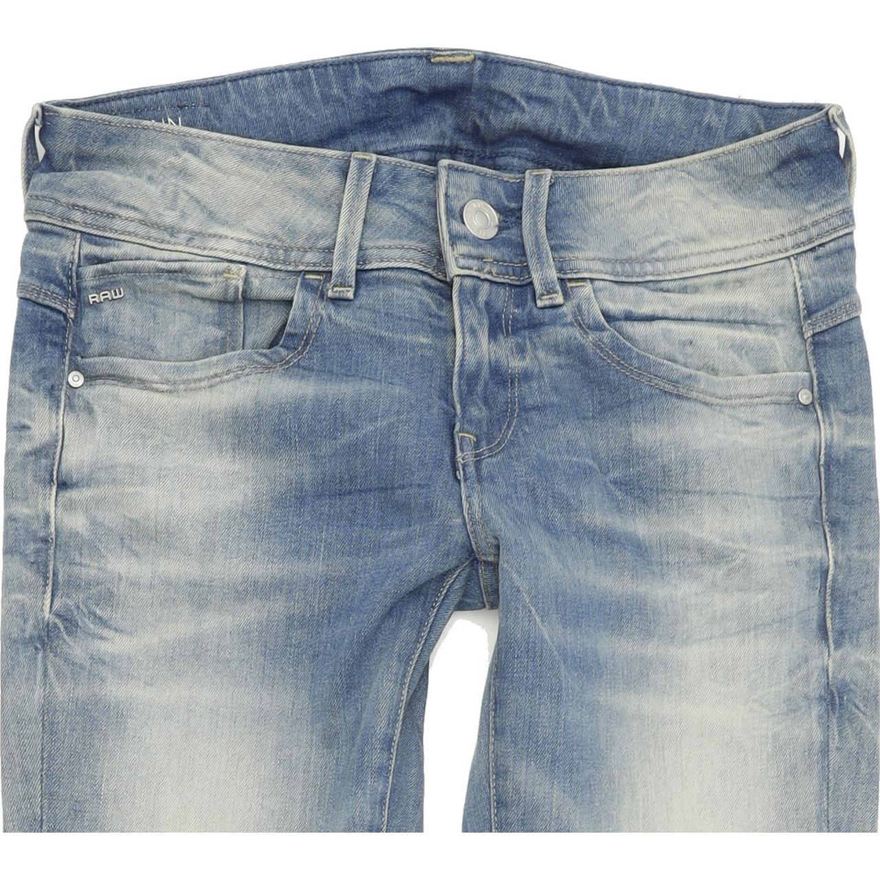 G-Star Lynn Mid Women Blue Skinny Slim Stretch Jeans W27 L32