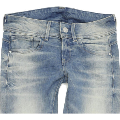 G-Star Lynn Mid Women Blue Skinny Slim Stretch Jeans W27 L32