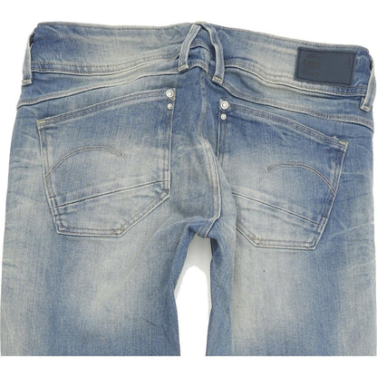 G-Star Lynn Mid Women Blue Skinny Slim Stretch Jeans W27 L32