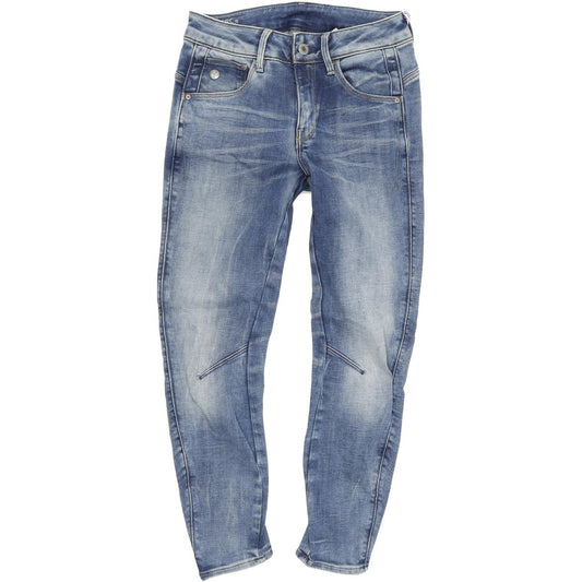 G-Star Arc 3D Mid Women Blue Skinny Slim Capri Stretch Jeans W25 L25