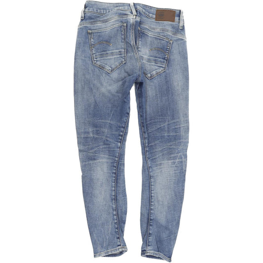 G-Star Arc 3D Mid Women Blue Skinny Slim Capri Stretch Jeans W25 L25