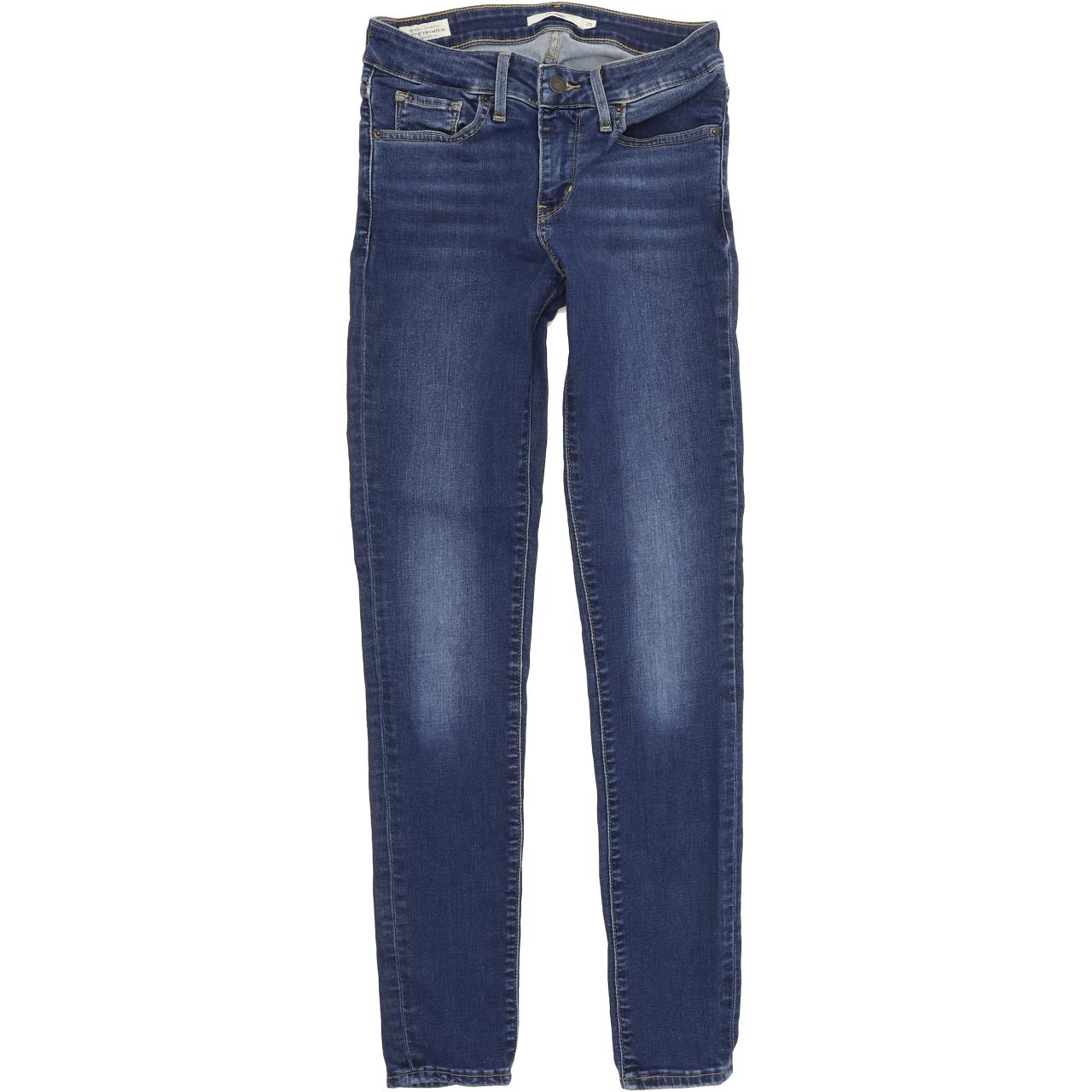 Levi's 711 Women Blue Skinny Slim Stretch Jeans W25 L30