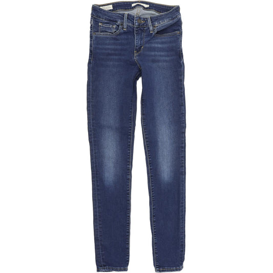 Levi's 711 Women Blue Skinny Slim Stretch Jeans W25 L30