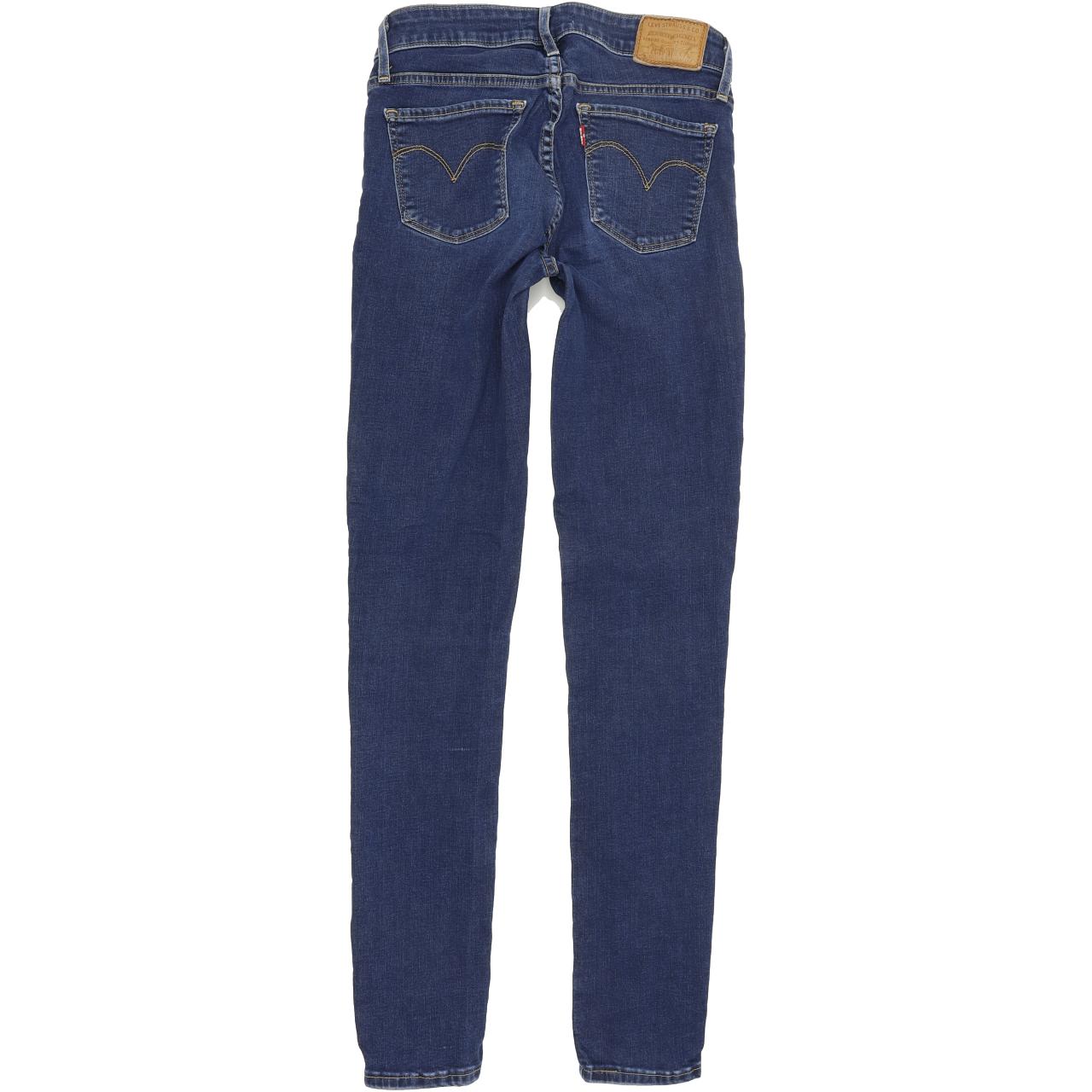 Levi's 711 Women Blue Skinny Slim Stretch Jeans W25 L30