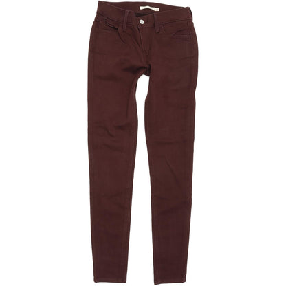 Levi's 710 Women Burgundy Skinny Slim Stretch Jeans W25 L30