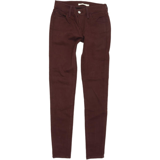 Levi's 710 Women Burgundy Skinny Slim Stretch Jeans W25 L30