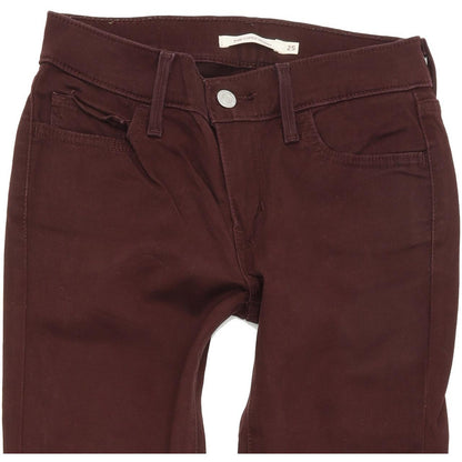Levi's 710 Women Burgundy Skinny Slim Stretch Jeans W25 L30