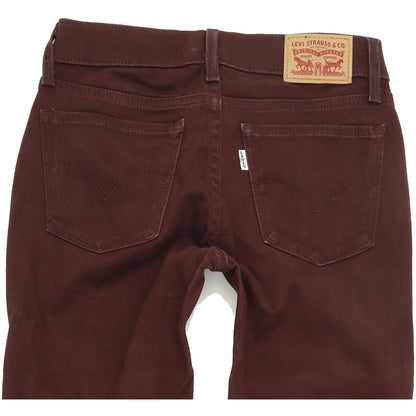 Levi's 710 Women Burgundy Skinny Slim Stretch Jeans W25 L30