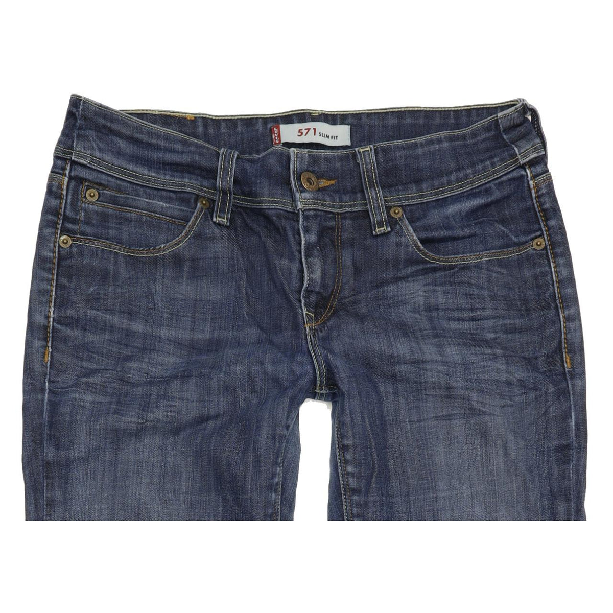 Levi's 571 Women Blue Straight Slim Stretch Jeans W30 L31