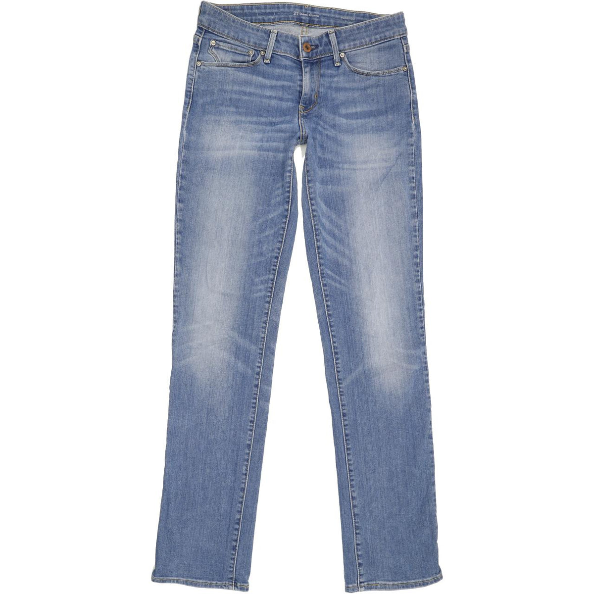 Levi's Demi Curve Women Blue Straight Slim Stretch Jeans W27 L31