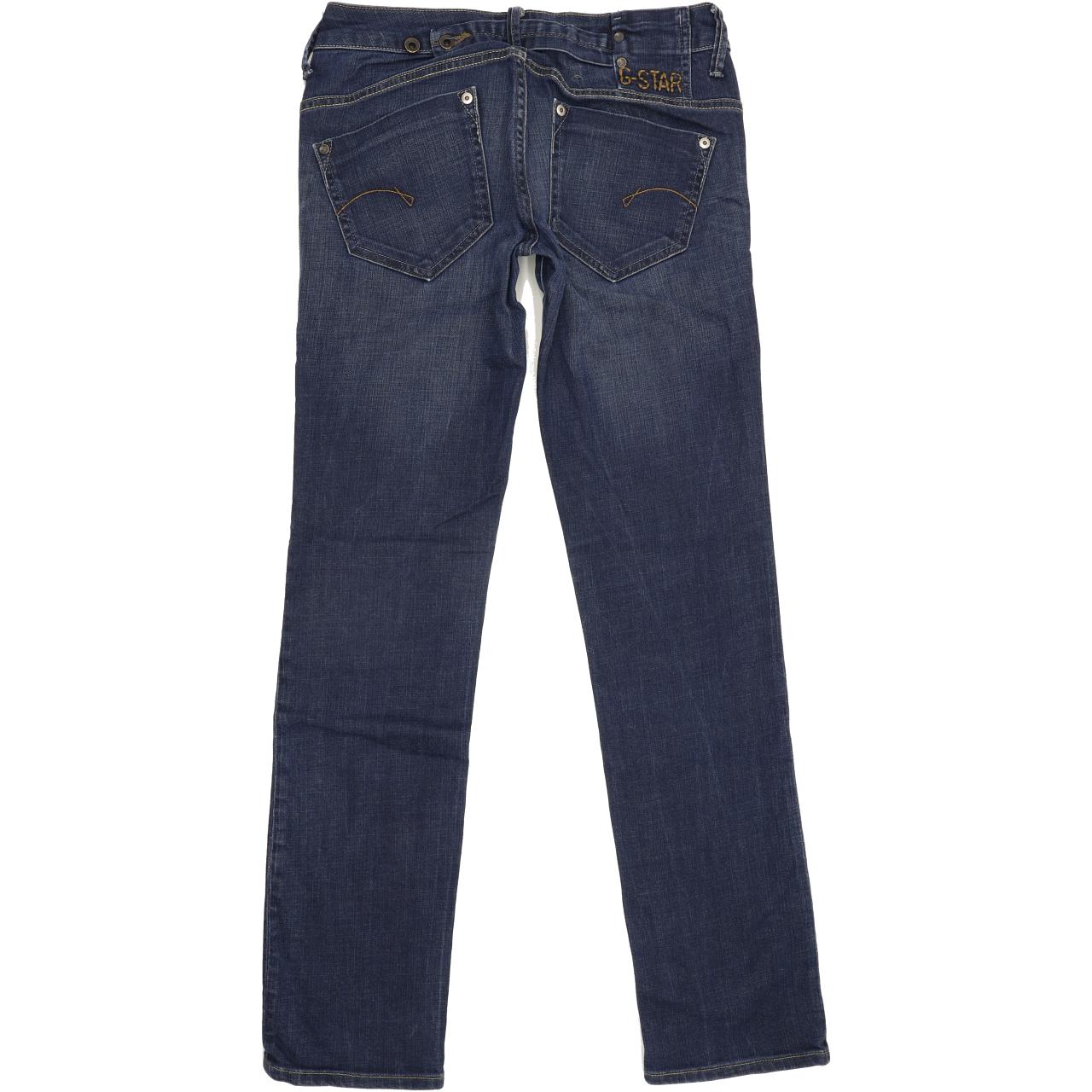 G-Star Midge Women Blue Straight Slim Stretch Jeans W28 L32
