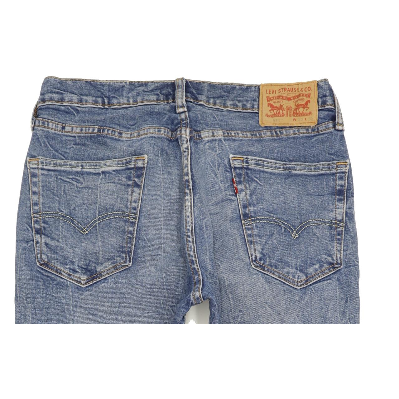 Levi's 514 Men Blue Straight Slim Stretch Jeans W32 L31
