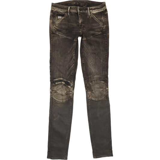 G-Star Zip Mid Women Charcoal Skinny Slim Stretch Jeans W29 L34