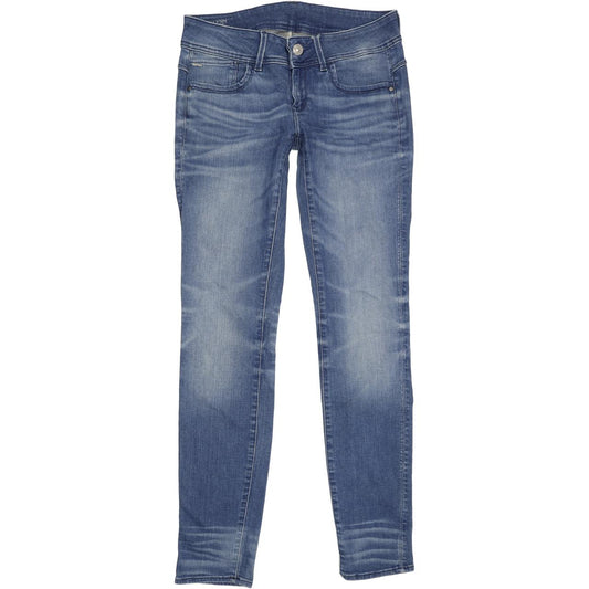 G-Star Lynn Mid Women Blue Skinny Slim Stretch Jeans W29 L32