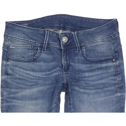 G-Star Lynn Mid Women Blue Skinny Slim Stretch Jeans W29 L32