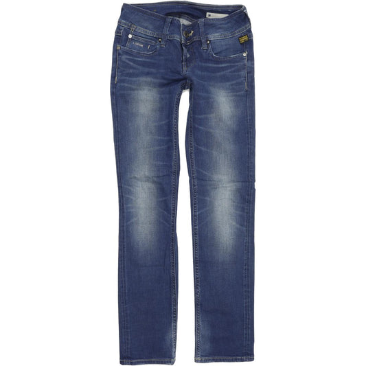 G-Star Ford Women Blue Straight Regular Stretch Jeans W26 L32
