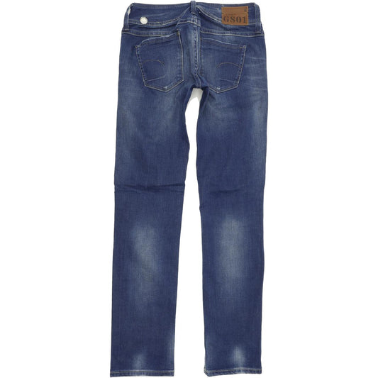 G-Star Ford Women Blue Straight Regular Stretch Jeans W26 L32