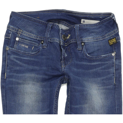 G-Star Ford Women Blue Straight Regular Stretch Jeans W26 L32