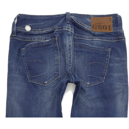 G-Star Ford Women Blue Straight Regular Stretch Jeans W26 L32
