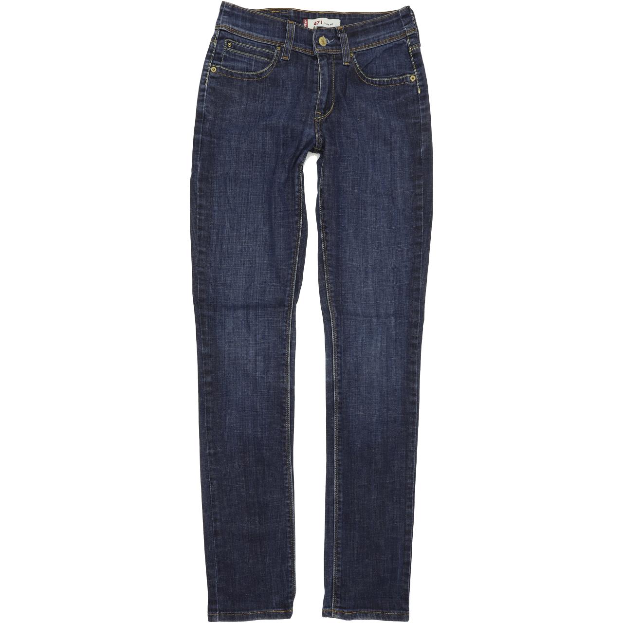 Levi's 471 Women Blue Skinny Slim Stretch Jeans W28 L34