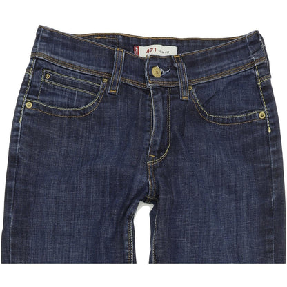 Levi's 471 Women Blue Skinny Slim Stretch Jeans W28 L34