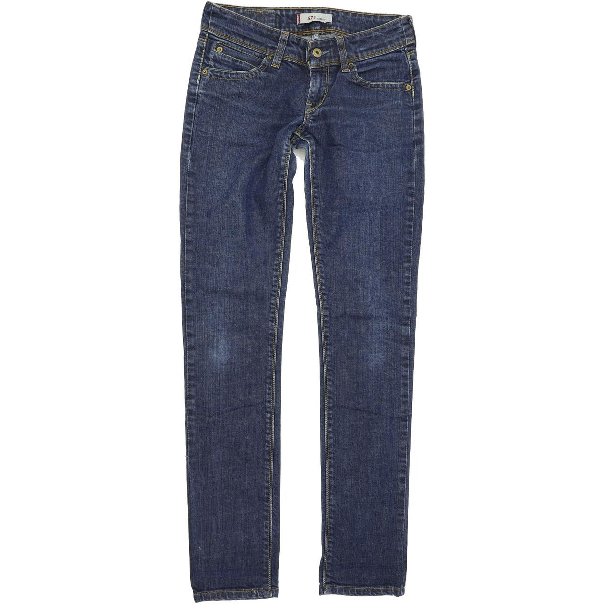 Levi's 571 Women Blue Straight Slim Stretch Jeans W28 L34