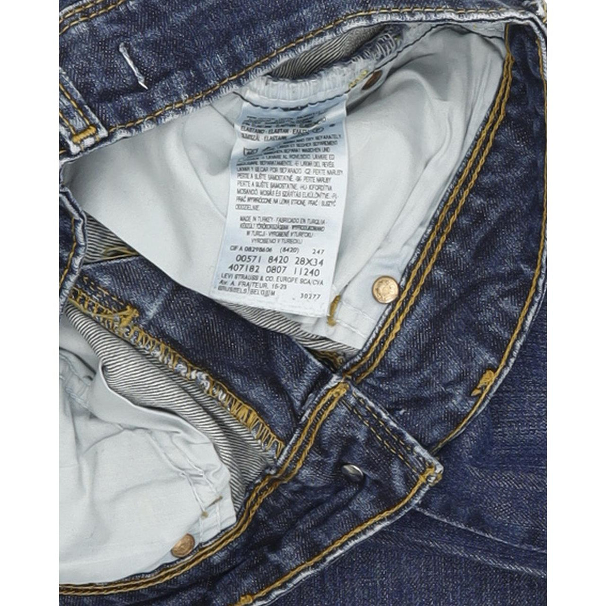 Levi's 571 Women Blue Straight Slim Stretch Jeans W28 L34