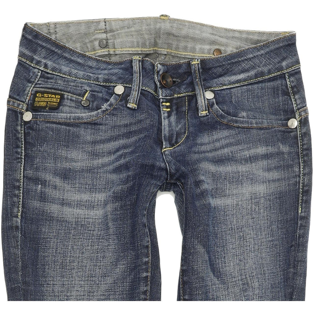 G-Star Midge Women Blue Straight Regular Stretch Jeans W25 L30