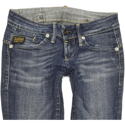 G-Star Midge Women Blue Straight Regular Stretch Jeans W25 L30