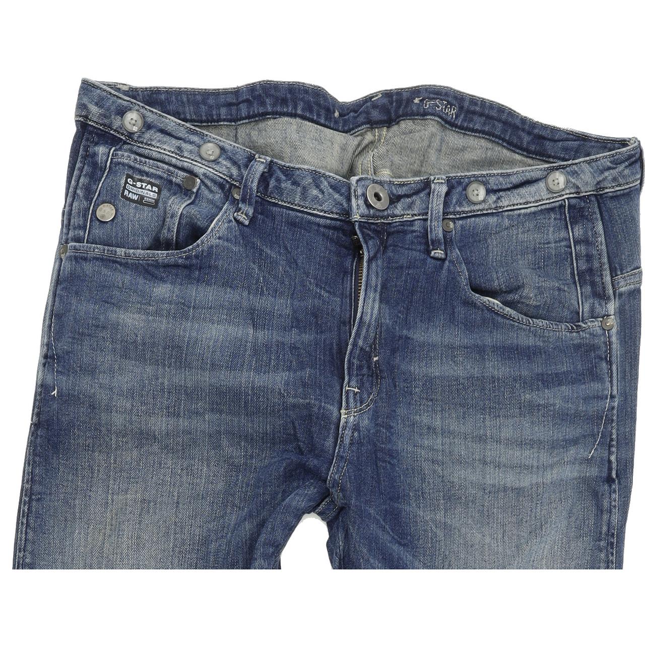 G-Star Arc 3D Braces Women Blue Tapered Regular Stretch Jeans W28 L32