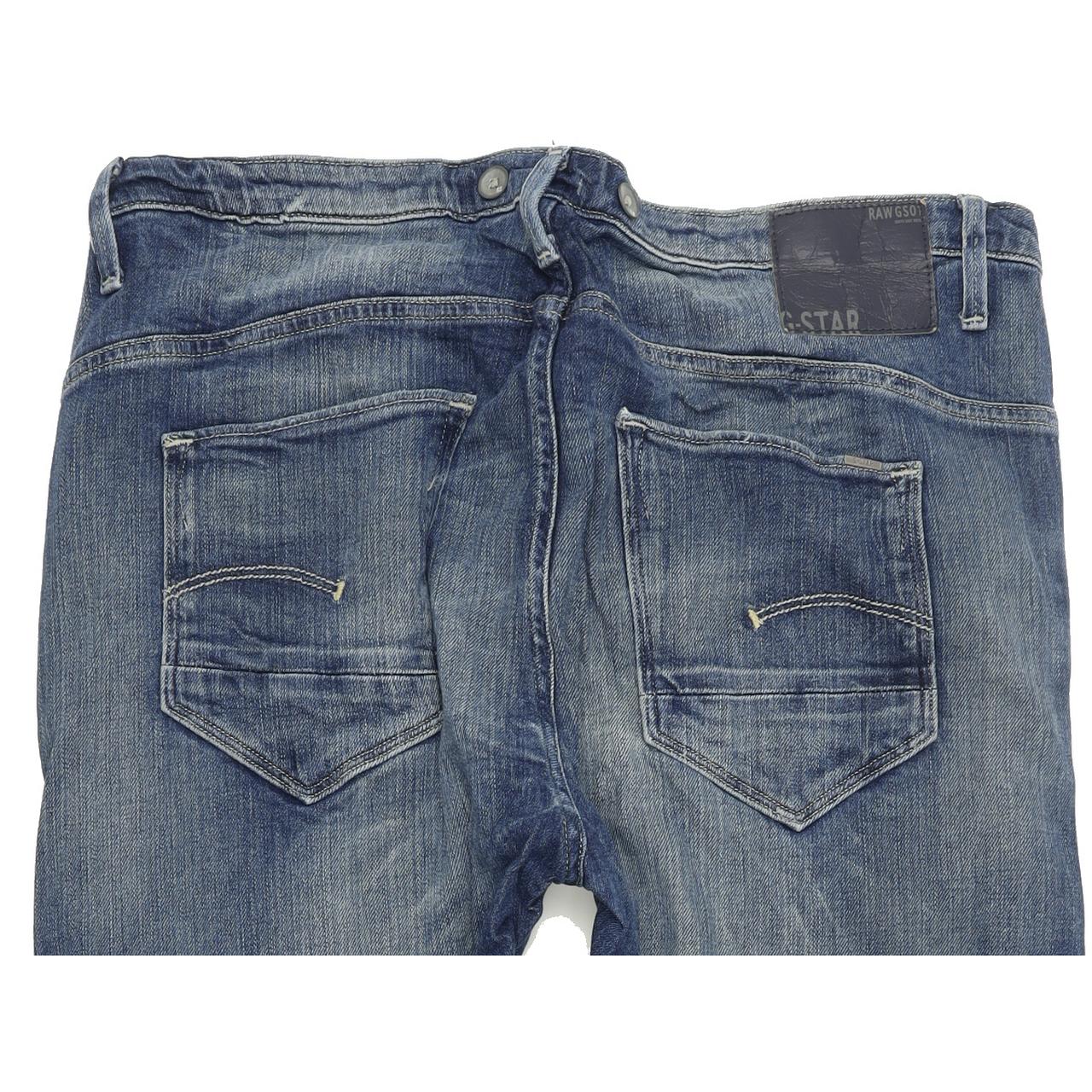 G-Star Arc 3D Braces Women Blue Tapered Regular Stretch Jeans W28 L32