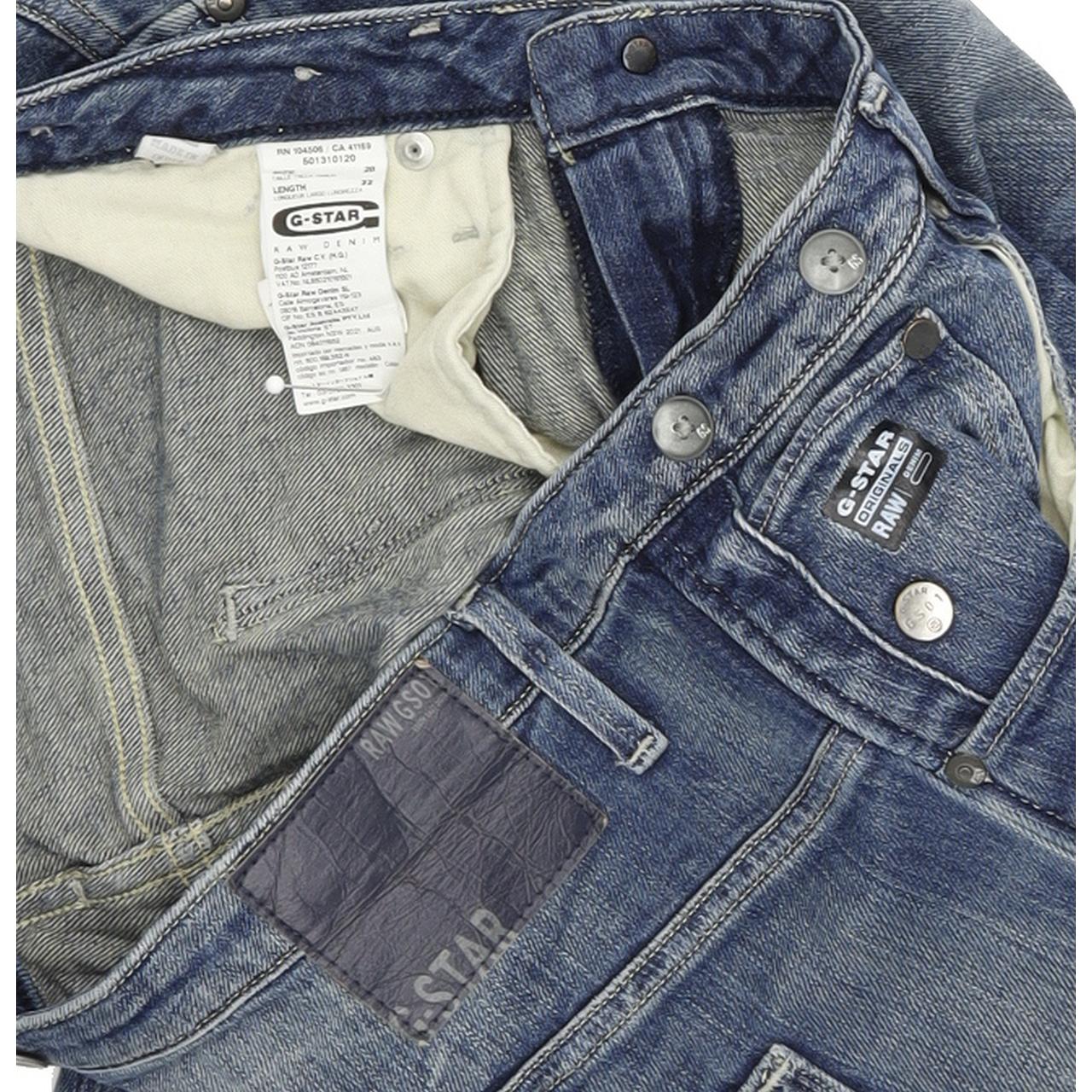 G-Star Arc 3D Braces Women Blue Tapered Regular Stretch Jeans W28 L32