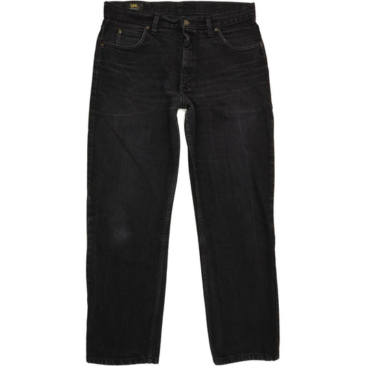 Lee Portland Men Black Straight Regular Jeans W36 L31